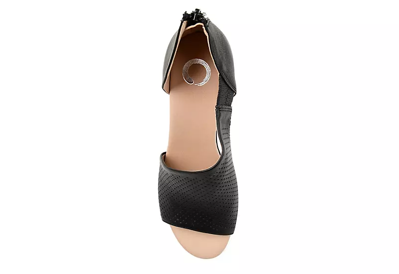 Journee Collection Womens Aretha Wedge Sandal - Black 8 Journee Collection Womens Aretha Wedge Sandal - Black - Image 6