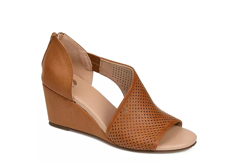 Journee Collection Womens Aretha Wedge Sandal - Cognac 3 Journee Collection Womens Aretha Wedge Sandal - Cognac