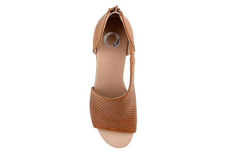Journee Collection Womens Aretha Wedge Sandal - Cognac 8 Journee Collection Womens Aretha Wedge Sandal - Cognac - Image 6