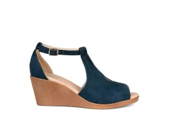 Journee Collection Womens Kedzie Wedge Sandal - Blue -Chic Shoe Shop US 01 102266 01
