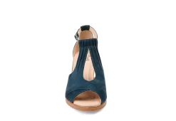 Journee Collection Womens Kedzie Wedge Sandal - Blue -Chic Shoe Shop US 01 102266 02