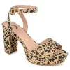 Journee Collection Womens Nairri Platform Sandal - Leopard -Chic Shoe Shop US 01 103510 00