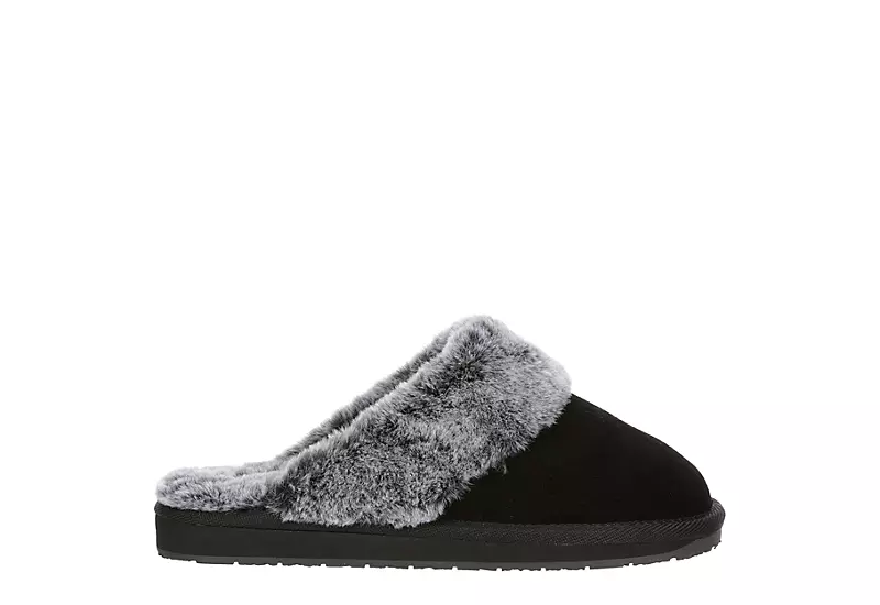 Minnetonka Womens Twyla Scuff Slipper - Black 4 Minnetonka Womens Twyla Scuff Slipper - Black - Image 2