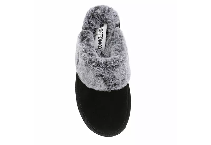Minnetonka Womens Twyla Scuff Slipper - Black 8 Minnetonka Womens Twyla Scuff Slipper - Black - Image 6