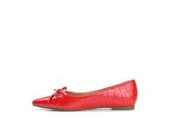 Journee Collection Womens Devalyn Flat - Red -Chic Shoe Shop US 01 107047 03