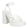 Madden Girl Womens Aces Platform Sandal - White 2 Madden Girl Womens Aces Platform Sandal - White -Chic Shoe Shop US 01 107543 00