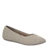 Skechers Womens Cleo 2.0 Knitty Witty Flat - Taupe