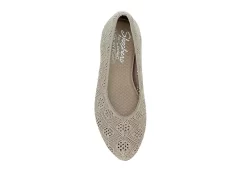 Skechers Womens Cleo 2.0 Knitty Witty Flat - Taupe 14 Skechers Womens Cleo 2.0 Knitty Witty Flat - Taupe -Chic Shoe Shop US 01 107722 05