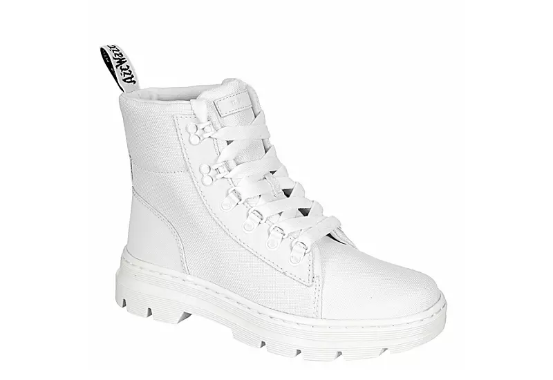 Dr. Martens Dr.martens Womens Combs Nylon Combat Boot - White 3 Dr. Martens Dr.martens Womens Combs Nylon Combat Boot - White