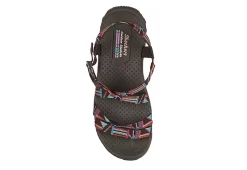 Skechers Womens Reggae Native Vibez Outdoor Sandal - Chocolate -Chic Shoe Shop US 01 202402 03