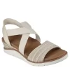 Skechers Womens Arch Fit Beach Kiss Sandal - Natural -Chic Shoe Shop US 01 202836 00