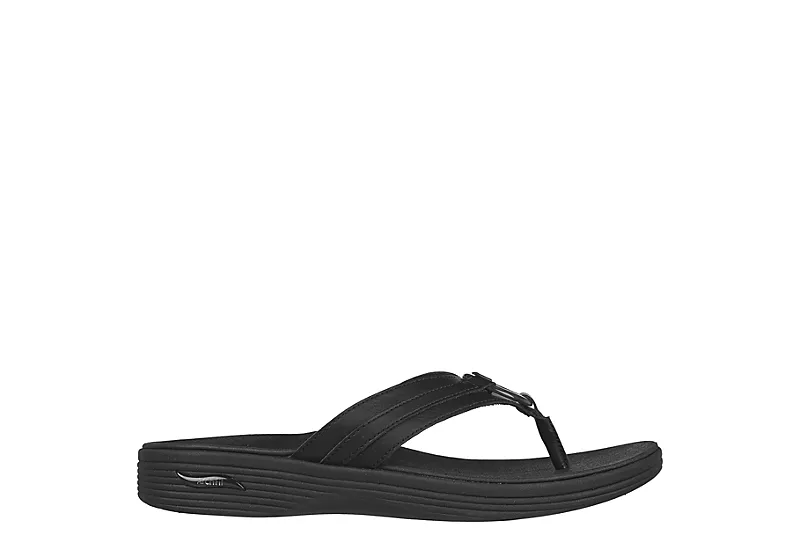 Skechers Womens Arch Fit Maui Sandal - Black 4 Skechers Womens Arch Fit Maui Sandal - Black - Image 2