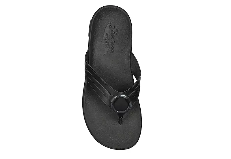 Skechers Womens Arch Fit Maui Sandal - Black 6 Skechers Womens Arch Fit Maui Sandal - Black - Image 4
