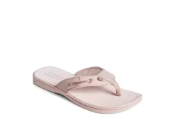 Sperry Womens Seafish Iridescent Sparkle Flip Flop Sandal - Blush