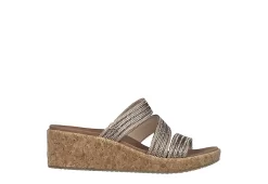Skechers Womens Beverlee Always Classy Wedge Sandal - Rose Gold -Chic Shoe Shop US 01 203241 01