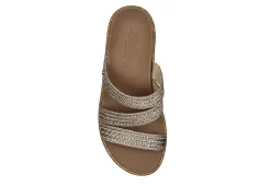 Skechers Womens Beverlee Always Classy Wedge Sandal - Rose Gold -Chic Shoe Shop US 01 203241 03