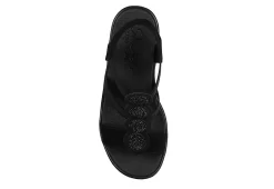 Skechers Womens Rumble On - Camp Glam Wedge Sandal - Black -Chic Shoe Shop US 01 203242 03