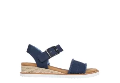 Skechers Womens Desert Kiss - Adobe Princess Wedge Sandal - Navy -Chic Shoe Shop US 01 203275 01