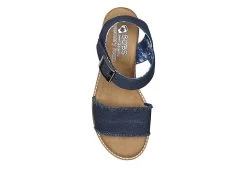 Skechers Womens Desert Kiss - Adobe Princess Wedge Sandal - Navy -Chic Shoe Shop US 01 203275 03