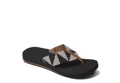 Reef Womens Spring Woven Flip Flop Sandal - Black