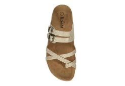 Bjorndal Womens Sami Footbed Sandal - Gold -Chic Shoe Shop US 01 203313 05