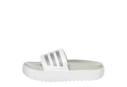 Adidas Womens Adilette Platform Slide Sandal - White -Chic Shoe Shop US 01 203333 03
