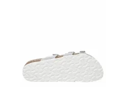 Birkenstock Womens Franca Vegan Footbed Sandal - Silver -Chic Shoe Shop US 01 203366 06