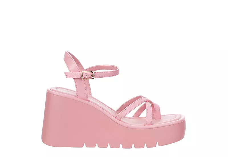 Madden Girl Womens Vaultt Wedge Sandal - Pink 4 Madden Girl Womens Vaultt Wedge Sandal - Pink - Image 2