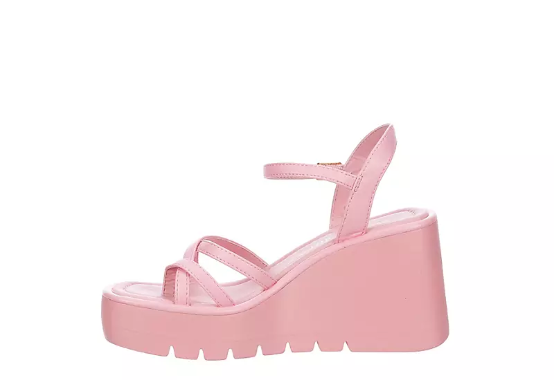 Madden Girl Womens Vaultt Wedge Sandal - Pink 6 Madden Girl Womens Vaultt Wedge Sandal - Pink - Image 4