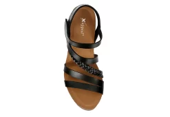 Xappeal Womens Maggy Wedge Sandal - Black -Chic Shoe Shop US 01 203423 05
