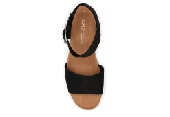 Toms Womens Diana Wedge Sandal - Black -Chic Shoe Shop US 01 203716 03