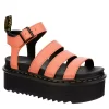 Dr. Martens Dr.martens Womens Blaire Quad Pisa Sandal - Coral -Chic Shoe Shop US 01 204064 00