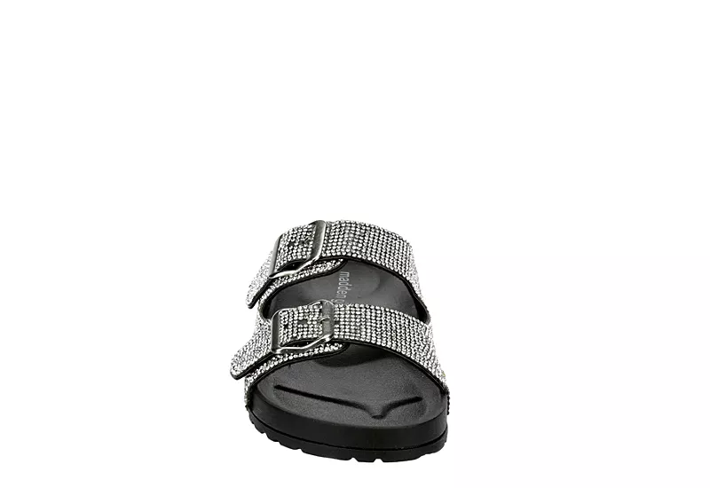 Madden Girl Womens Teddy Footbed Slide Sandal - Black 5 Madden Girl Womens Teddy Footbed Slide Sandal - Black - Image 3