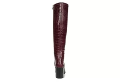 Franco Sarto Womens Tribute Wide Calf Tall Boot - Dark Purple -Chic Shoe Shop US 01 300549 04
