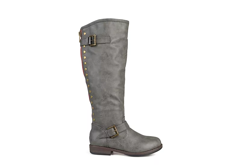 Journee Collection Womens Spokane Extra Wide Calf Tall Boot - Dark Grey 4 Journee Collection Womens Spokane Extra Wide Calf Tall Boot - Dark Grey - Image 2