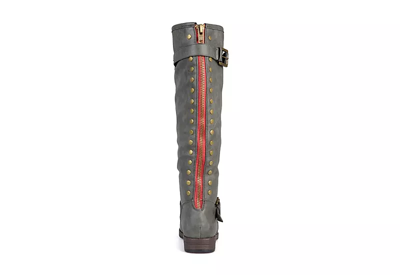 Journee Collection Womens Spokane Extra Wide Calf Tall Boot - Dark Grey 7 Journee Collection Womens Spokane Extra Wide Calf Tall Boot - Dark Grey - Image 5