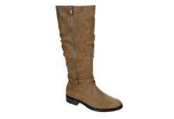 Xappeal Womens Nadeen Wide Calf Riding Boot - Taupe