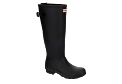 Hunter Boots Llc Womens Original Back Adj Gloss Rain Boot - Black