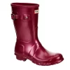 Hunter Boots Llc Womens Original Short Nebula Rain Boot - Burgundy