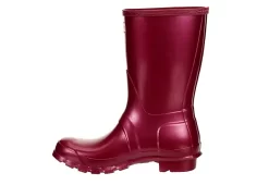 Hunter Boots Llc Womens Original Short Nebula Rain Boot - Burgundy -Chic Shoe Shop US 01 302449 03