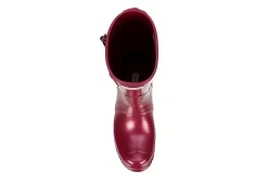 Hunter Boots Llc Womens Original Short Nebula Rain Boot - Burgundy -Chic Shoe Shop US 01 302449 05