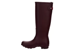 Hunter Boots Llc Womens Original Back Adj Rain Boot - Dark Red -Chic Shoe Shop US 01 302459 03