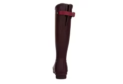 Hunter Boots Llc Womens Original Back Adj Rain Boot - Dark Red -Chic Shoe Shop US 01 302459 04