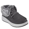 Skechers Womens Skipper Wave Cozy Queen Lace-up Fur Boot - Dark Grey -Chic Shoe Shop US 01 302635 00