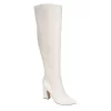 Michael By Michael Shannon Womens Camille Wide Calf Over The Knee Boot - Off White -Chic Shoe Shop US 01 302768 00