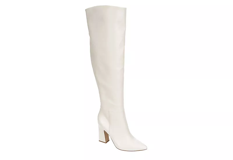 Michael By Michael Shannon Womens Camille Wide Calf Over The Knee Boot - Off White 3 Michael By Michael Shannon Womens Camille Wide Calf Over The Knee Boot - Off White