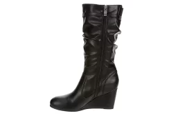 Lauren Blakwell Womens Johanna Wide Calf Wedge Boot - Black -Chic Shoe Shop US 01 302867 03