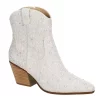 Betsey Johnson Womens Diva Western Boot - White -Chic Shoe Shop US 01 302881 00