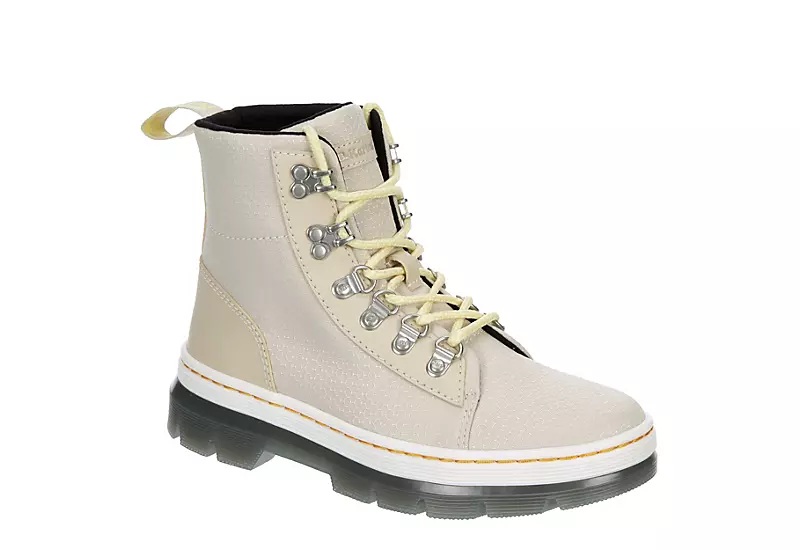 Dr. Martens Dr.martens Womens Combs Nylon Combat Boot - Beige 3 Dr. Martens Dr.martens Womens Combs Nylon Combat Boot - Beige