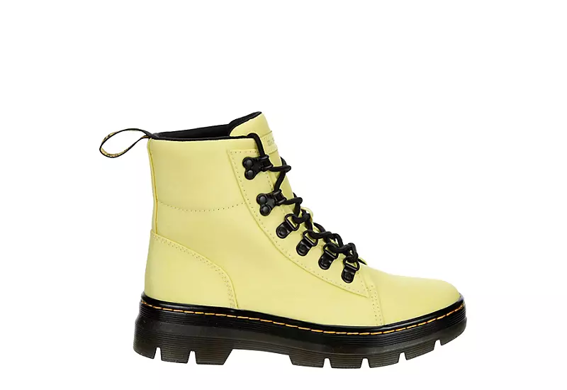 Dr. Martens Dr.martens Womens Combs Nylon Combat Boot - Yellow 4 Dr. Martens Dr.martens Womens Combs Nylon Combat Boot - Yellow - Image 2